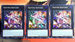 YuGiOh! 3x Traptrix Rafflesia RA02-EN034 1st Edition NM SUR Playset - Image 1