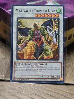 1st Edition!✨ Yugioh! MIST VALLEY THUNDER LORD * HAC1-EN063 - Ultra Rare HOLO - Image 1