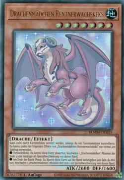 yugioh 1x Drachenmadchen Rentnerwachskeks BLMM-DE055 ULTRA RARE 1AUFLAGE DEUTSCH - Image 1
