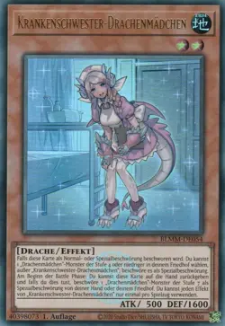 yugioh 1x Krankenschwester-Drachenmadchen BLMM-DE054 ULTRA RARE 1AUFLAGE DEUTSCH - Image 1