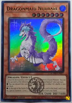 Yugioh Dragonmaid Nudyarl BLMM-EN057 Ultra Rare 1st Edtion - Image 1