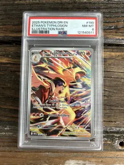 Pokemon TCG Ethan's Typhlosion Card 190/182 Destined Rivals 2025 IR PSA 8 - Image 1