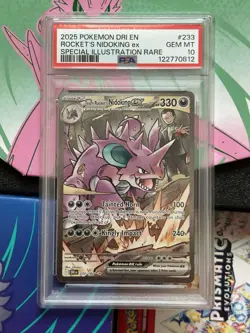 Pokemon TCG Team Rockets Nidoking EX Holo Card 233/182 Destined Rivals Series - Image 1