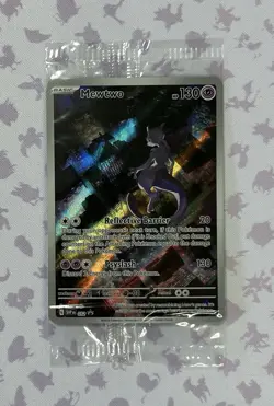 Pokemon 151 Mewtwo 052 Scarlet & Violet UPC Black Star Promo Card Holo Sealed - Image 3