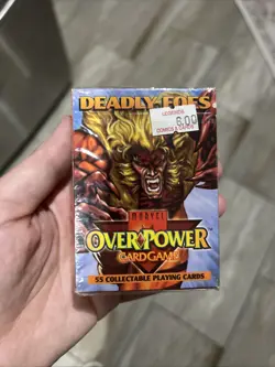 1995 Marvel Deadly Foes Overpower Card Game Starter Deck (Sabretooth) Sealed - Image 1