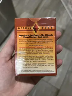 1995 Marvel Deadly Foes Overpower Card Game Starter Deck (Sabretooth) Sealed - Image 2