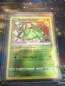 Pokemon Go Radiant Venusaur Holo TCG Card 004/078 NM Condition - Image 1