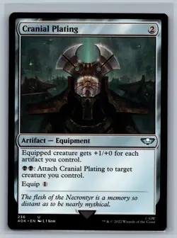 Magic MTG Universes Beyond: Warhammer 40,000 Cranial Plating #236 TCG CCG 40k - Image 1