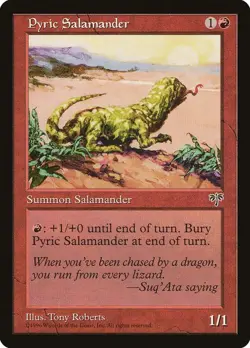 Magic the Gathering MTG Pyric Salamander Mirage MIR Common NM/M Summon - Image 1