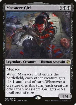 Massacre Girl 1x FOIL WAR MTG War of the Spark Rare MINT black - Image 1