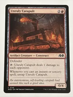MTG Wilds of Eldraine Unruly Catapult 0156 NM - Image 1