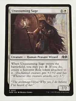 MTG Wilds of Eldraine Unassuming Sage 0037 NM - Image 1