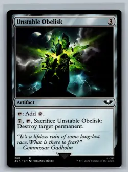 Magic MTG Universes Beyond: Warhammer 40,000 Unstable Obelisk #260 TCG CCG 40k - Image 1