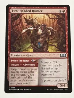 MTG Wilds of Eldraine Two-Headed Hunter 0155 NM - Image 1