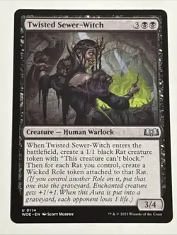 MTG Wilds of Eldraine Twisted Sewer-Witch 0114 NM - Image 1
