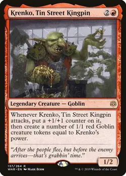 Krenko, Tin Street Kingpin 1x FOIL WAR MTG War of the Spark Rare MINT red - Image 1