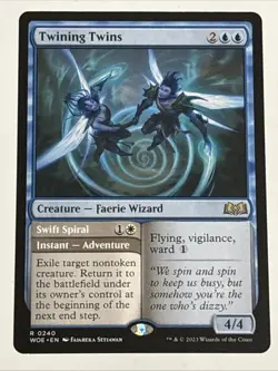 MTG Wilds of Eldraine Twining Twins 0240 NM Rare - Image 1