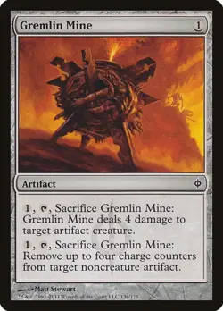Magic the Gathering MTG Gremlin Mine New Phyrexia NPH 136/175 Common NM/M - Image 1