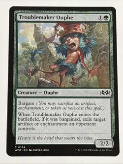 MTG Wilds of Eldraine Troublemaker Ouphe 0194 NM - Image 1