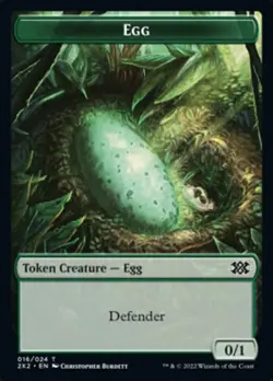 MTG Egg // Treasure Double-Sided Token [Double Masters 2022 Tokens] Lightly Play - Image 1