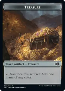 MTG Egg // Treasure Double-Sided Token [Double Masters 2022 Tokens] Lightly Play - Image 2