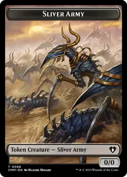 MTG Sliver Army // Sliver Double-Sided Token [Commander Masters Tokens] Lightly - Image 1
