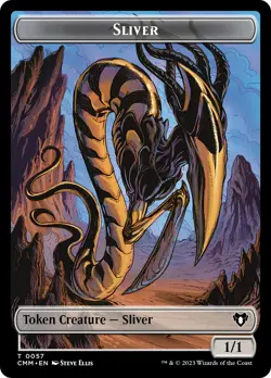 MTG Sliver Army // Sliver Double-Sided Token [Commander Masters Tokens] Lightly - Image 2