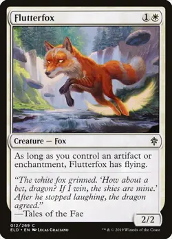MTG Flutterfox [Throne of Eldraine] Lightly Played Foil Magic - Image 1