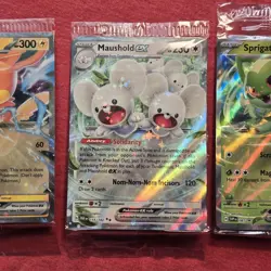 Pokemon Paldea Adventure Chest Promo: Sprigatito SVP087 Pawmot Maushold - Sealed - Image 3