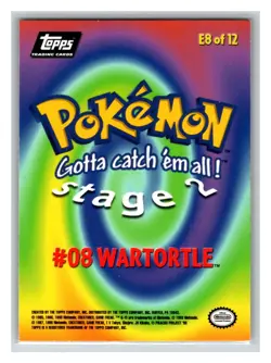 #08 Wartortle - Stage 2 1999 Topps Pokemon the Movie Trading Card TCG 1999 - Image 2