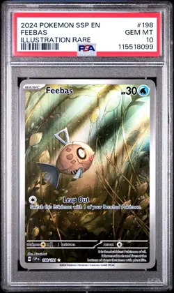 Feebas Illustration Rare PSA 10 Pokemon Surging Sparks 198/191 - Image 1
