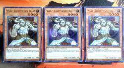 YuGiOh! 3x Wulf, Lightsworn Beast BLLR-EN039 1st Edition NM UR Playset - Image 1