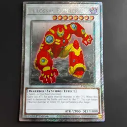 YuGiOh Colossal Fighter (Iron Man Artwork), Platinum Secret Rare, RA03-EN200, NM - Image 1