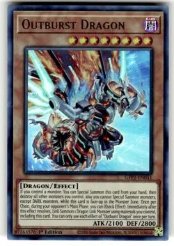 Yugioh! Outburst Dragon - GFP2-EN041 - Ultra Rare - 1st Edition Near Mint, Engli - Image 1