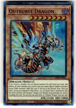 Yugioh! Outburst Dragon - GFP2-EN041 - Ultra Rare - 1st Edition Near Mint, NM - Image 1