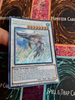 Yugioh White Aura Whale BLLR-EN020 Secret Rare 1st Edition Near Mint - Image 2
