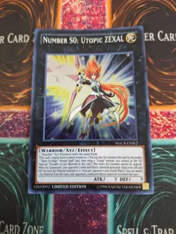 Yugioh Number S0: Utopic ZEXAL MACR-ENSE2 Super Rare Limited Near Mint - Image 1