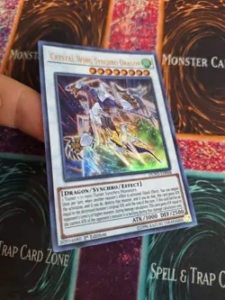 Yugioh Crystal Wing Synchro Dragon DUPO-EN068 Ultra Rare 1st Edition Near Mint - Image 2