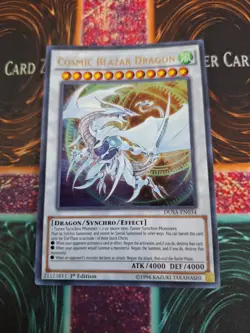 Yugioh Cosmic Blazar Dragon DUSA-EN034 Ultra Rare 1st Edition Near Mint - Image 1