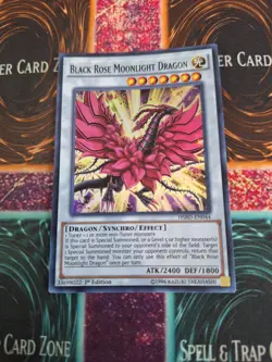 Yugioh Black Rose Moonlight Dragon HSRD-EN044 Super Rare 1st Edition Near Mint - Image 1