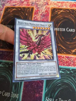Yugioh Black Rose Moonlight Dragon HSRD-EN044 Super Rare 1st Edition Near Mint - Image 2