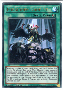 Forbidden Droplet - LED9-EN056 - Ultra Rare - 1st Edition Yugioh EURO - Image 1