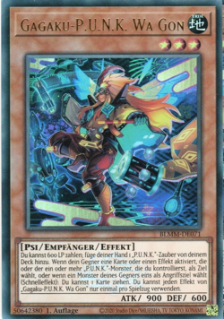 yugioh 1x Gagaku-P.U.N.K. Wa Gon BLMM-DE071 ULTRA RARE 1AUFLAGE DEUTSCH - Image 1