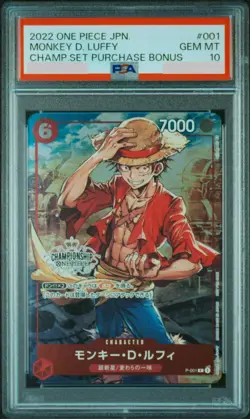 PSA 10 Monkey D. Luffy P-001 Championship Set Promo ONE PIECE Card Japanese 2022 - Image 1