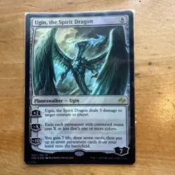 Magic The Gathering Spirit Dragon Ugin Foil NM Card - Image 1