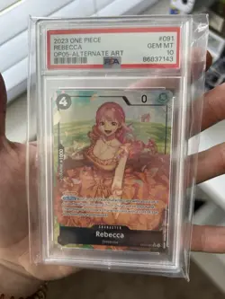 PSA 10 One Piece Card Game Rebecca Alt Art OP05-091 Awakening of the New Era - Image 3