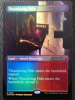 MTG Roaring Waterfall Borderless Foil English MKM EDH - Image 1