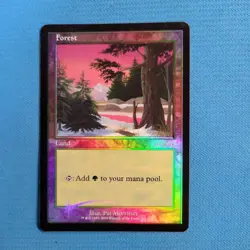 Foil Forest Arena Magic the Gathering ICE Land English MTG Used - Image 1