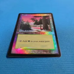 Foil Forest Arena Magic the Gathering ICE Land English MTG Used - Image 2