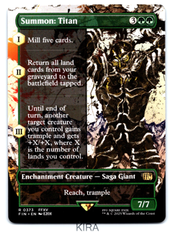 MTG - Summon: Titan [Borderless] - Final Fantasy #0373 - MINT - Image 1